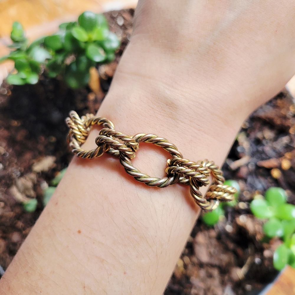 Vintage J. Crew Gold Chain Link Bracelet
